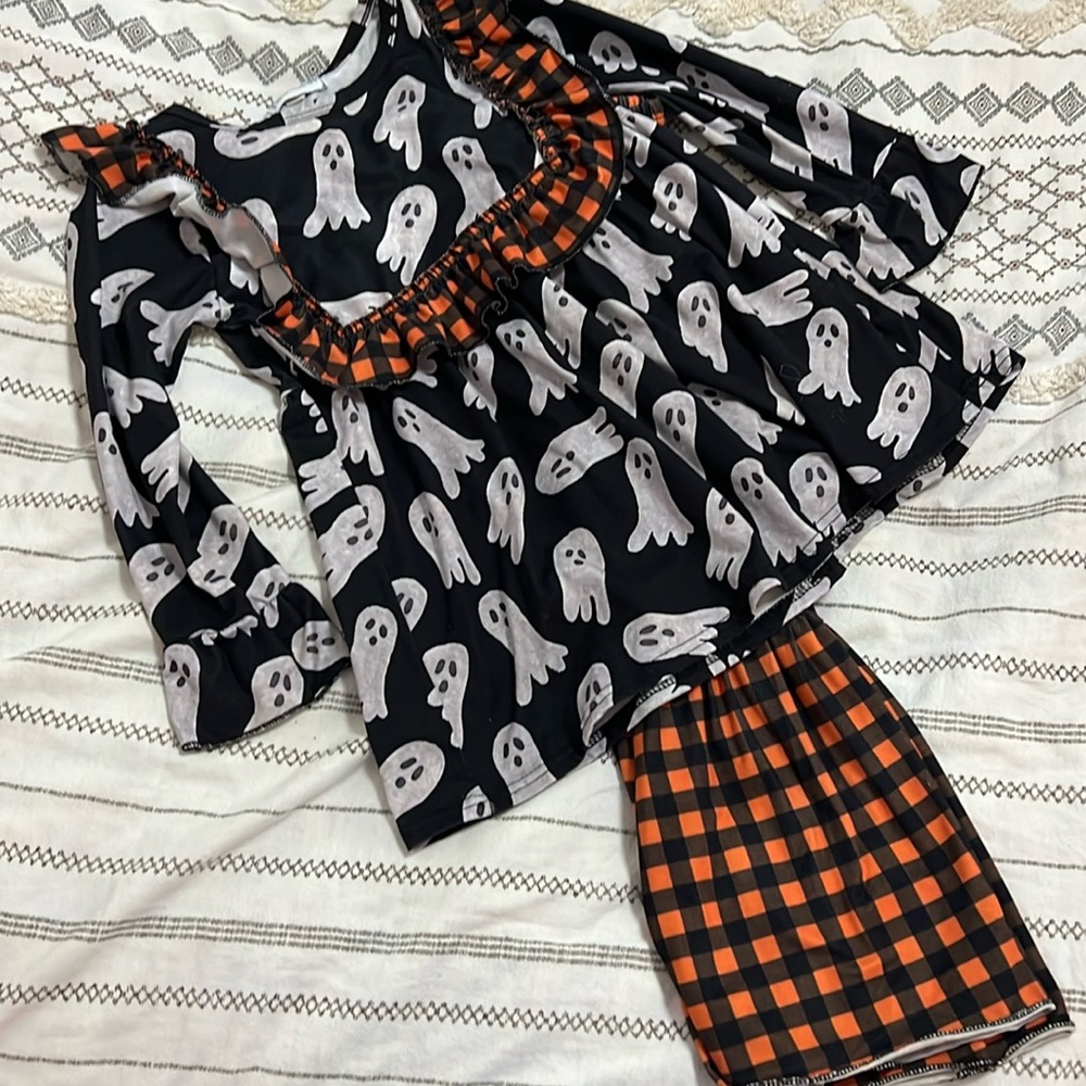 Halloween Ghost ruffle set